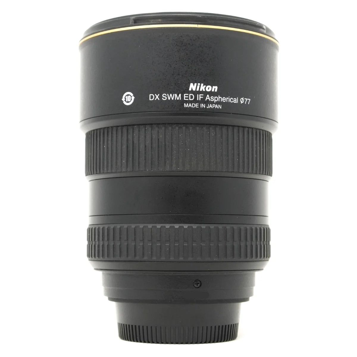 Used Nikon AF-S DX 17-55mm F2.8G ED lens - side angle 