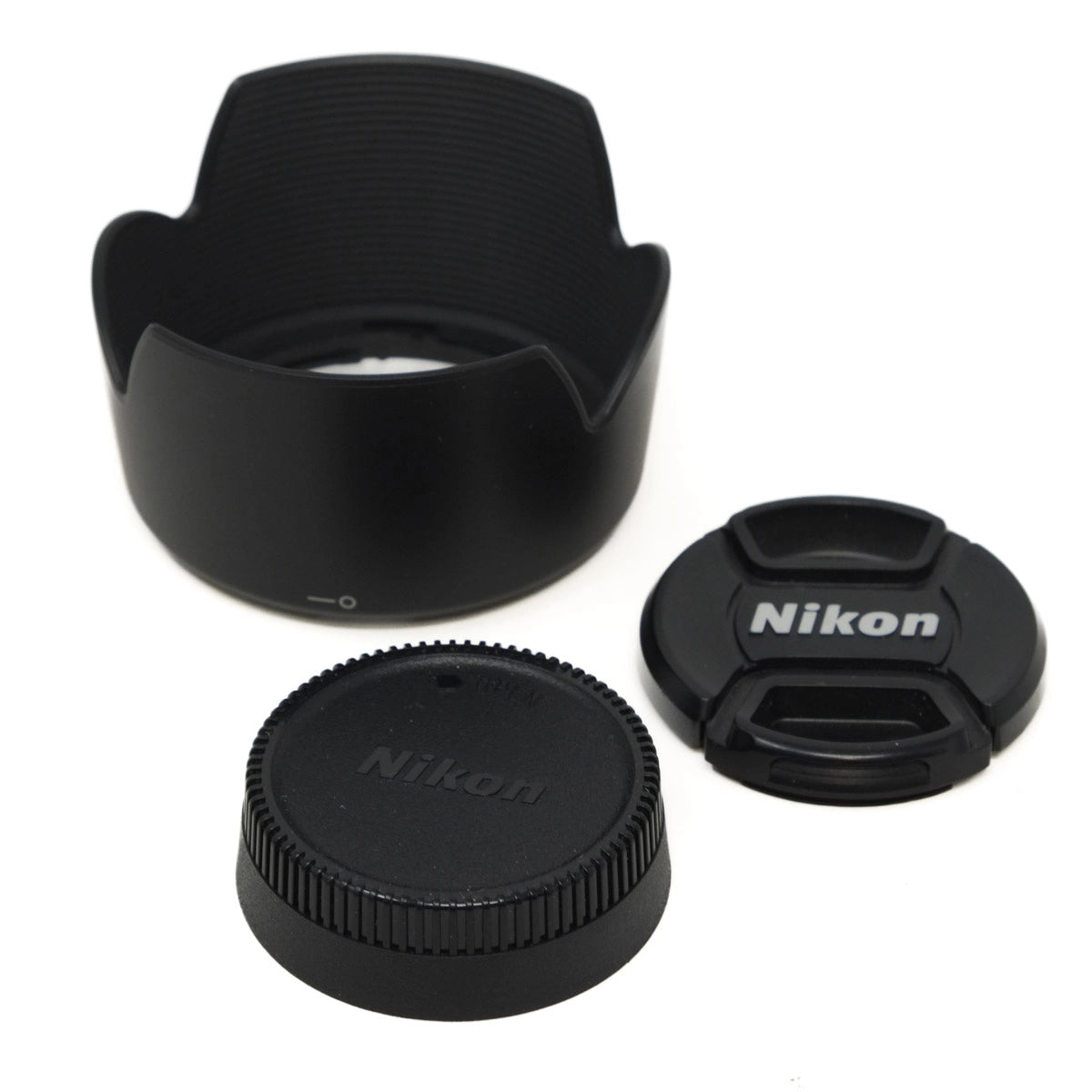 Used Nikon AF-S DX 55-200mm F4-5.6G ED lens - lens hood and caps 