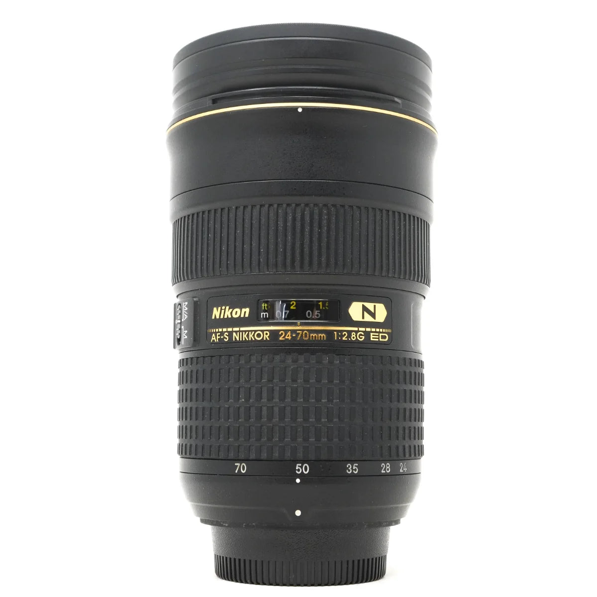 Used Nikon AF-S Nikkor 24-70mm F2.8 G ED Lens - front angle 