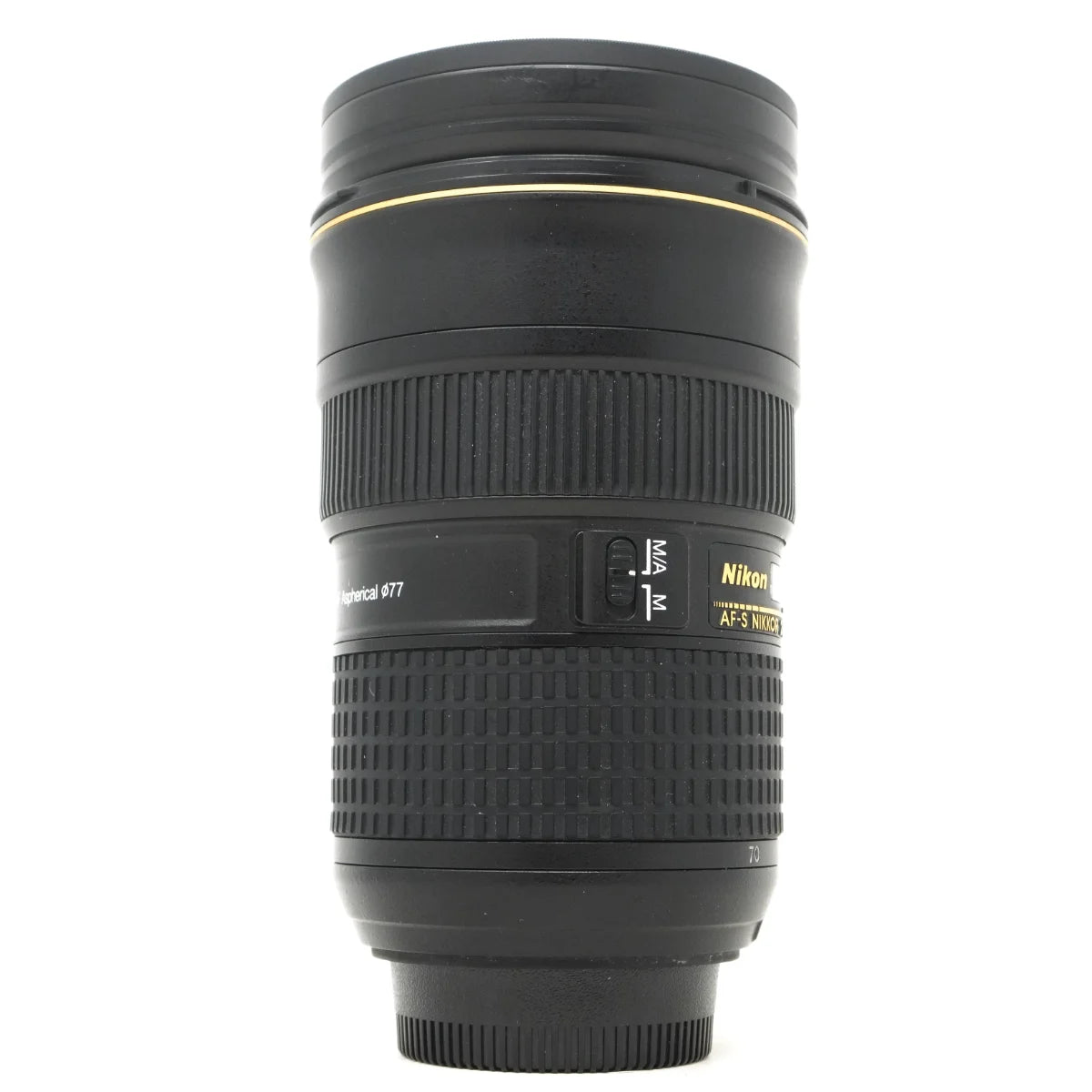 Used Nikon AF-S Nikkor 24-70mm F2.8 G ED Lens - side angle 