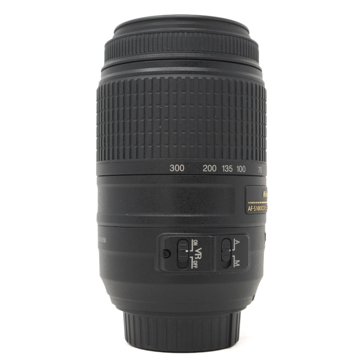 Used Nikon AF-S Nikkor 55-300mm F4.5-5.6G ED VR lens - side angle 