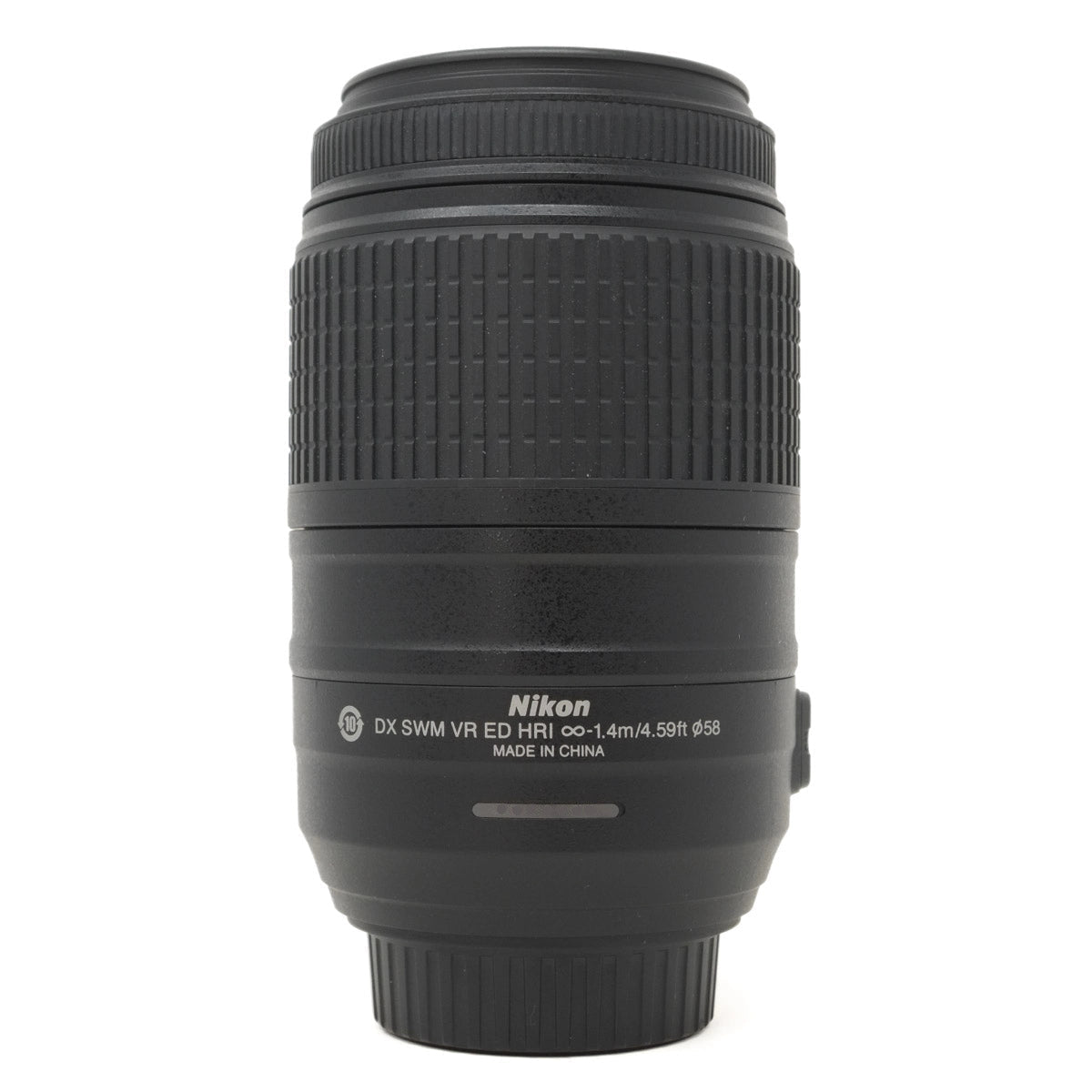Used Nikon AF-S Nikkor 55-300mm F4.5-5.6G ED VR lens - side angle 