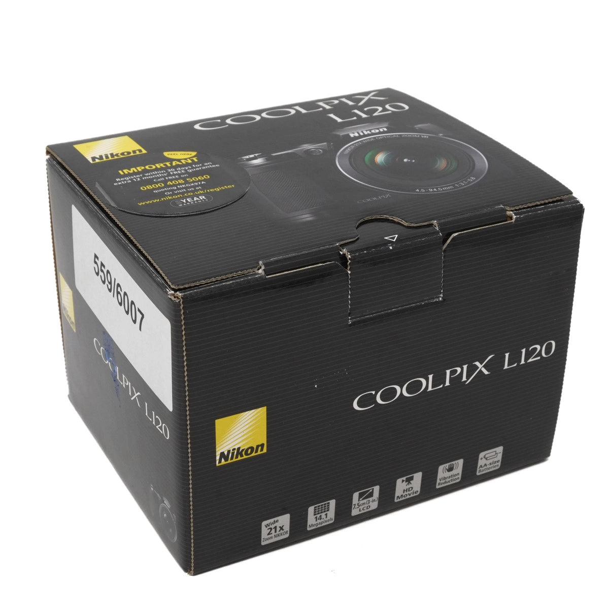 Used Nikon Coolpix L120 Bridge Camera - Original box 