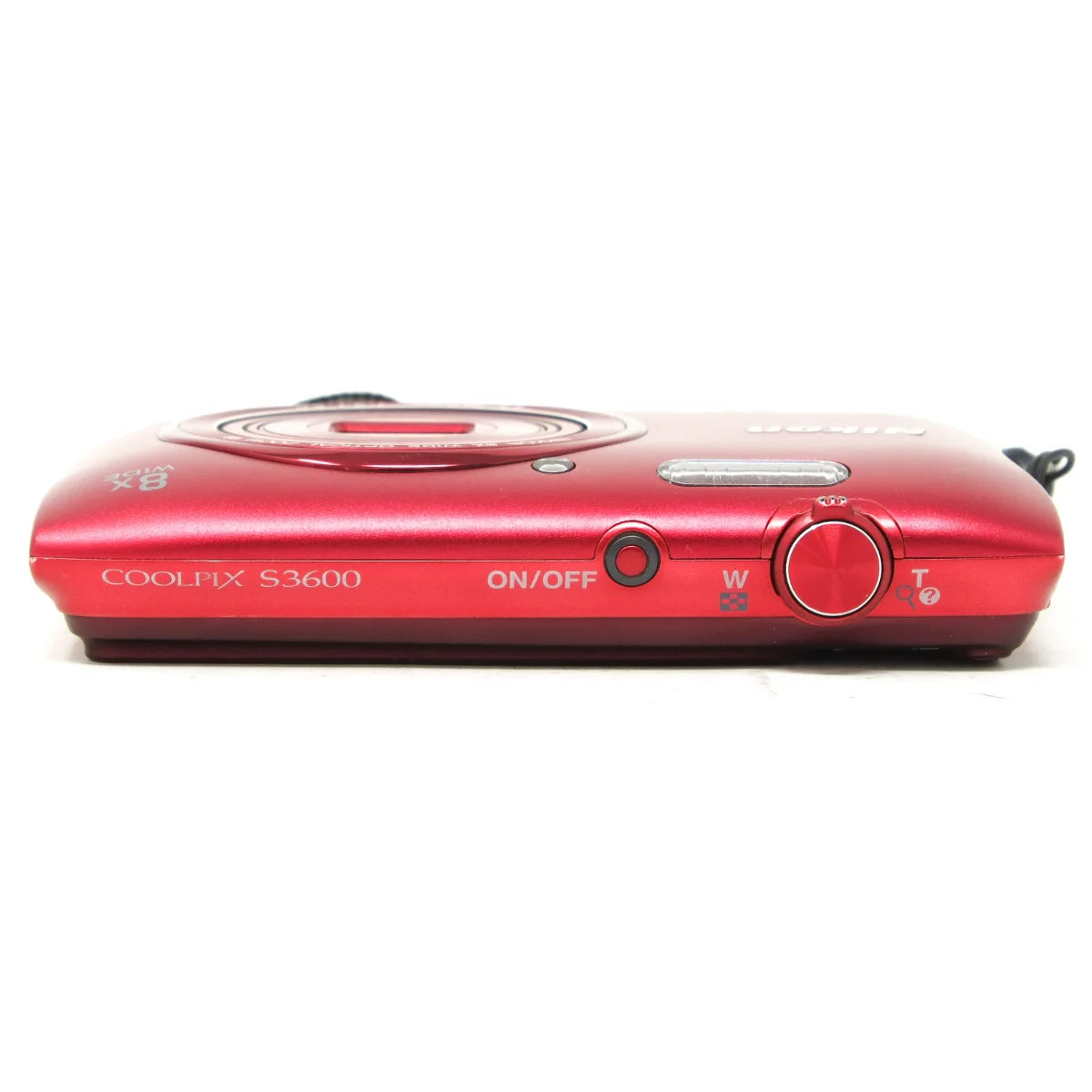 Used Nikon Coolpix S3600 Digital compact camera - top angle 