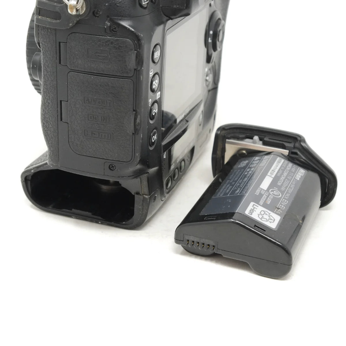 Used Nikon D3 DSLR camera - side angle 