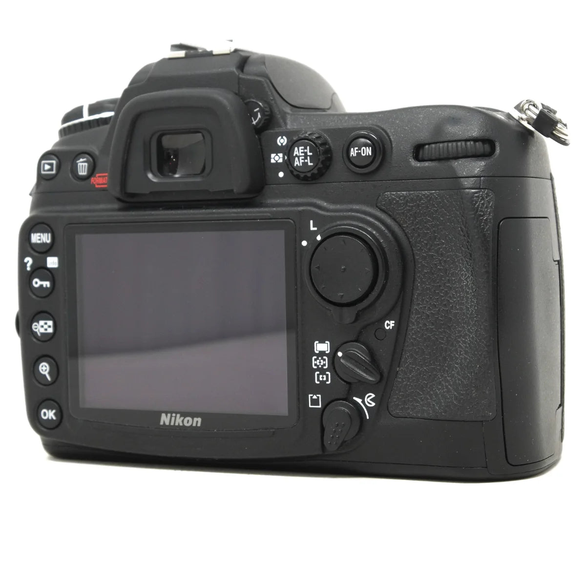 Used Nikon D300 DSLR camera - back angle 