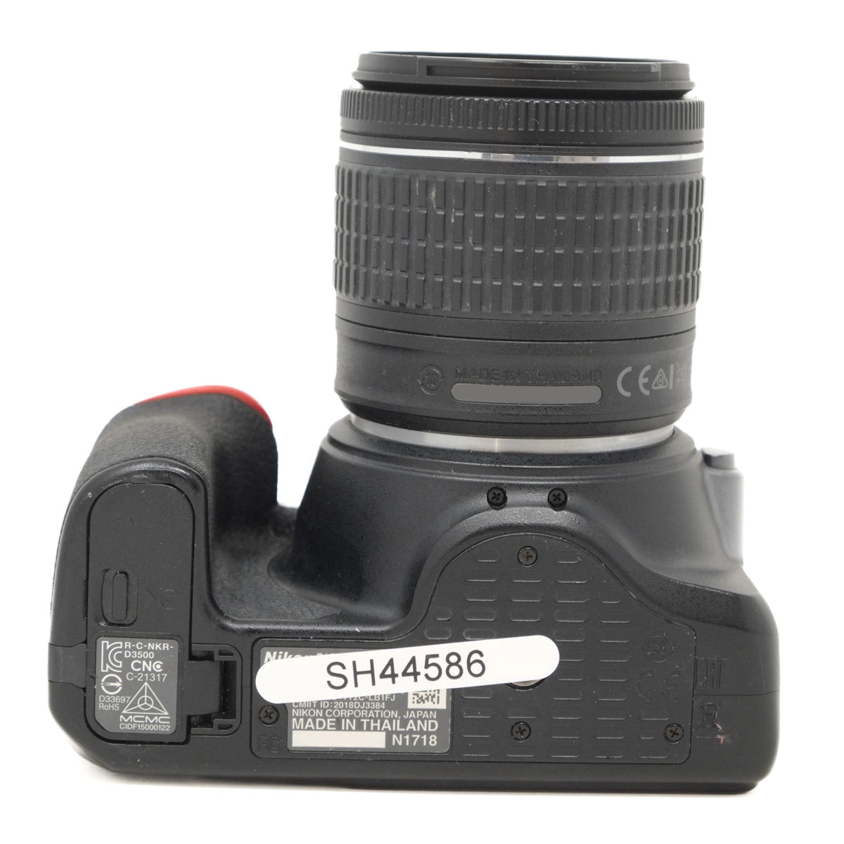 Used Nikon D3500 + 18-55mm F3.5-5.6G VR lens - bottom angle 