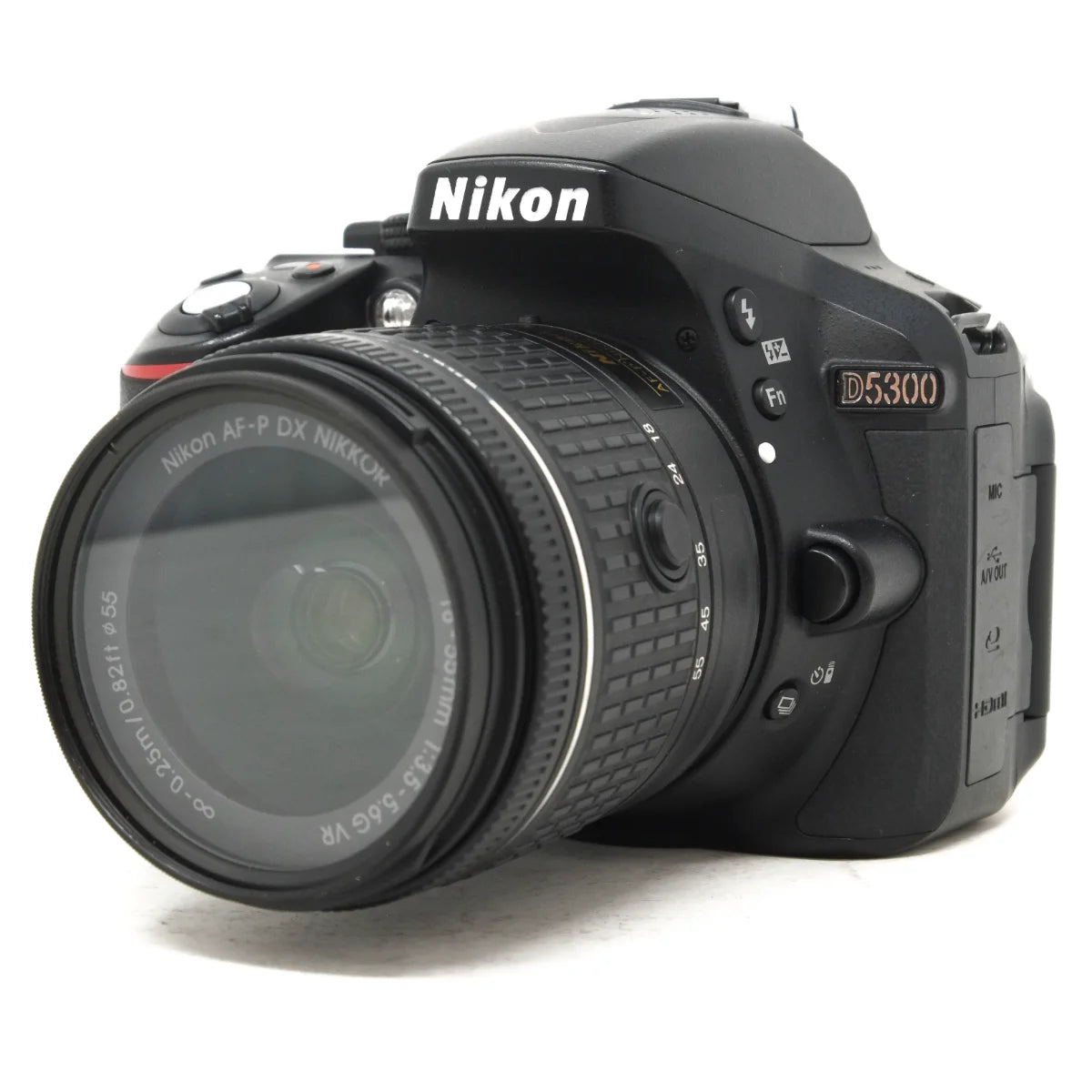 Used Nikon D5300 + 18-55mm AF-P VR Kit - front angle 