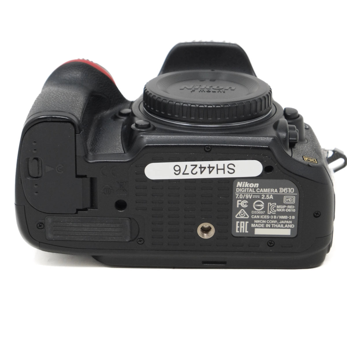 Used Nikon D610 DSLR Camera Body - bottom angle 