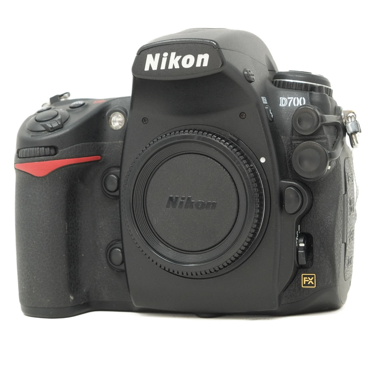 Nikon D700 camera body on a white background