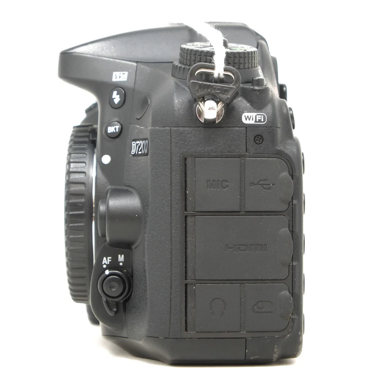 Used Nikon D7200 DSLR Camera - side angle 