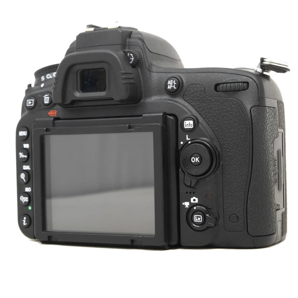 Used Nikon D750 DSLR camera - back angle 