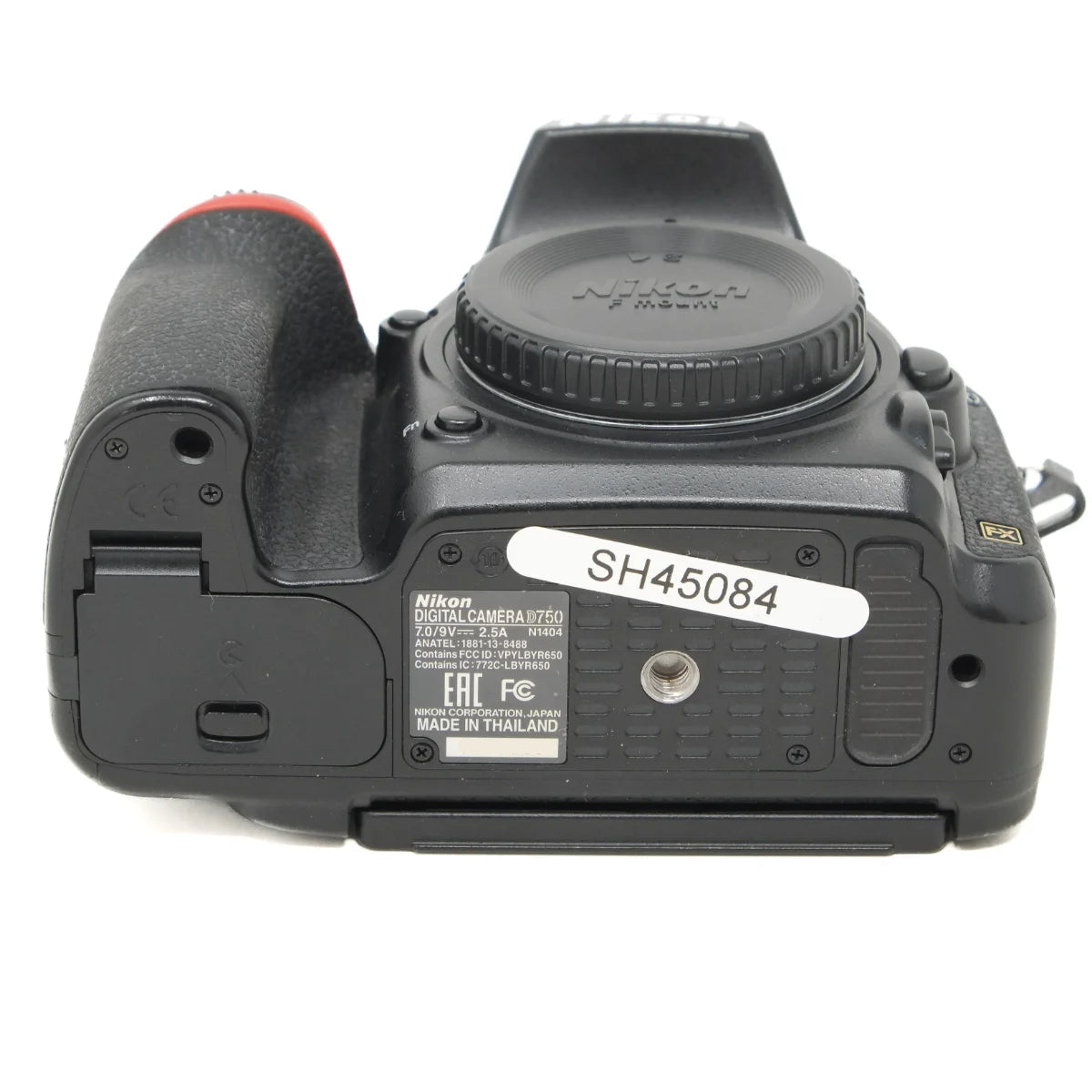 Used Nikon D750 DSLR camera - bottom angle 