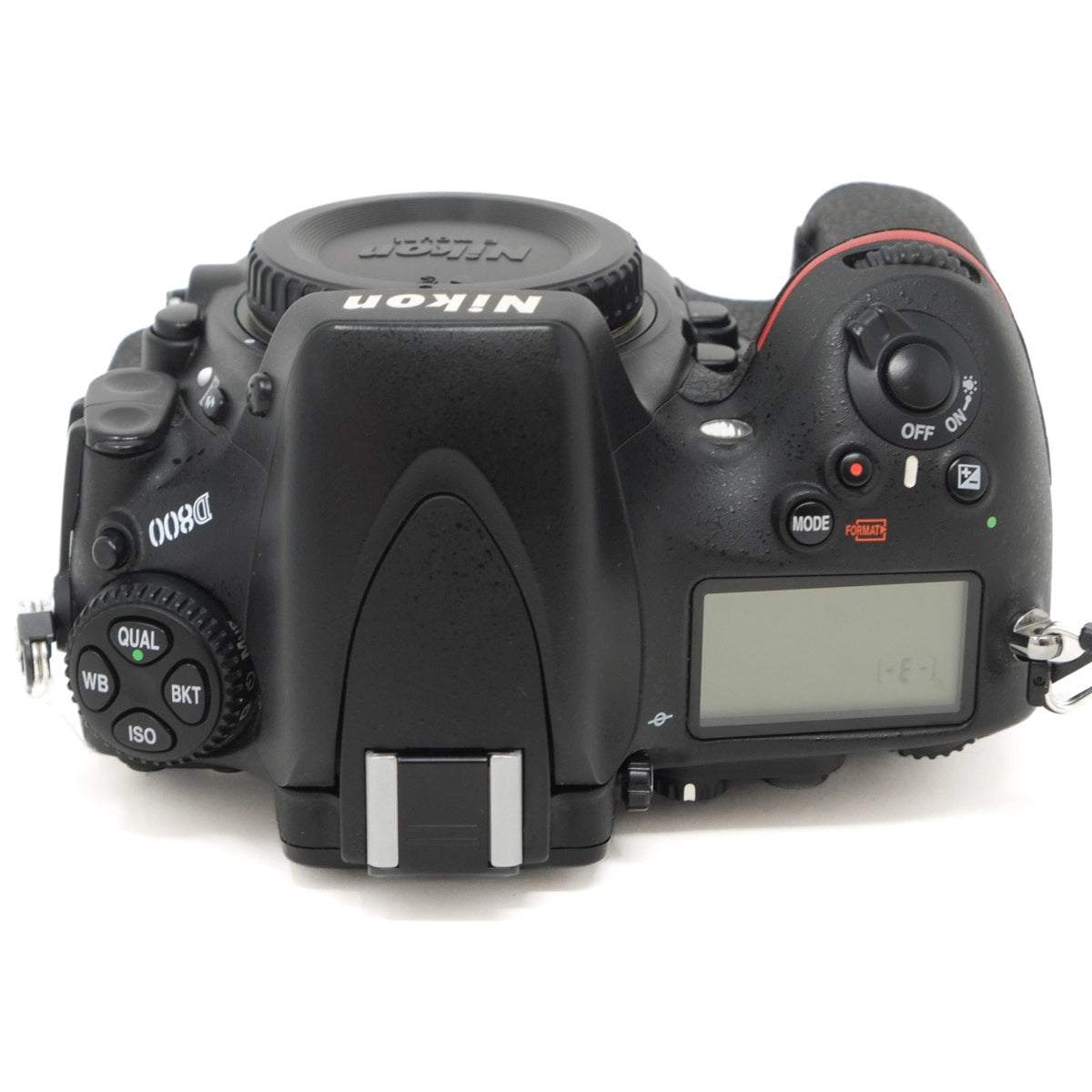 Nikon DSLR camera on a white background