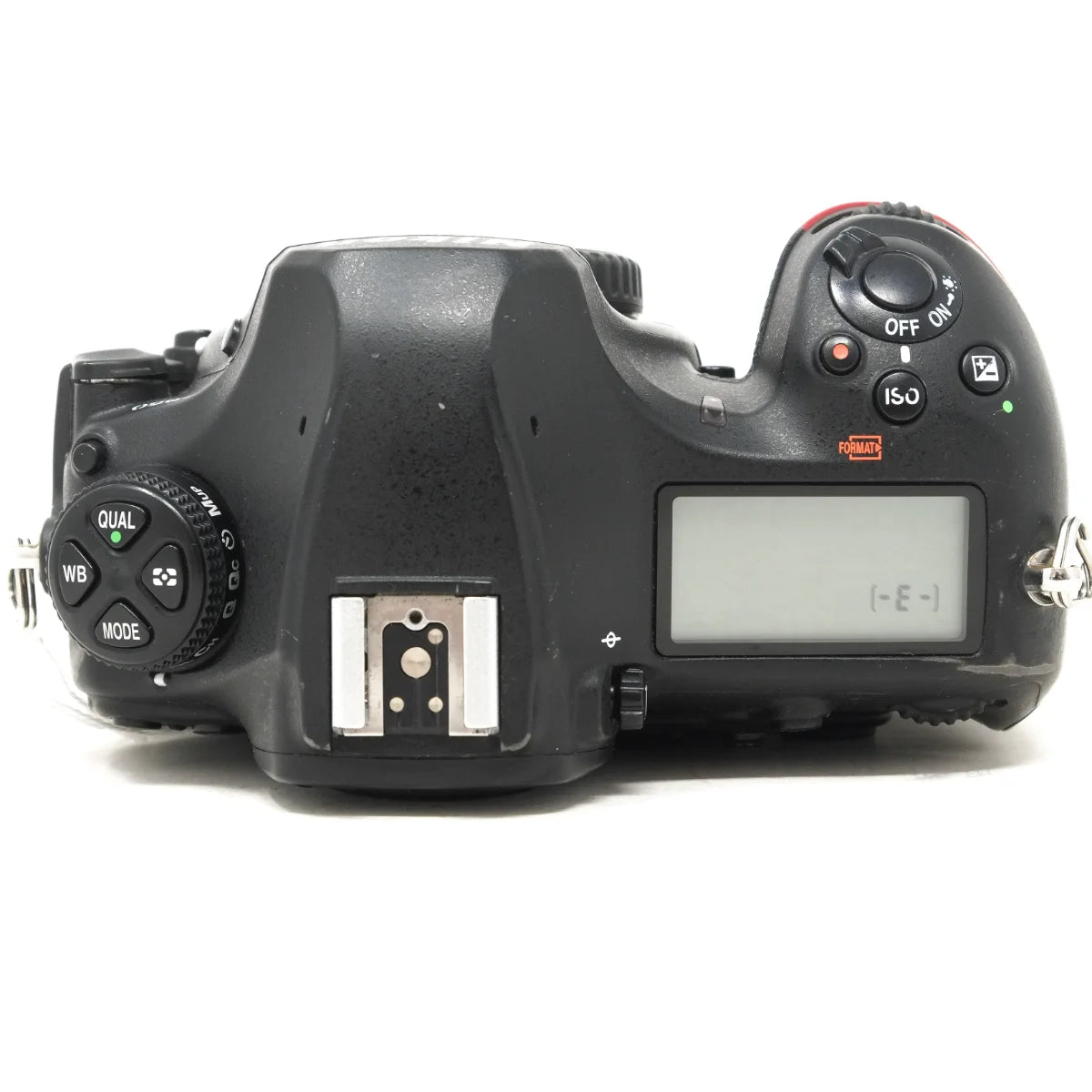 Used Nikon D850 DSLR camera - top angle 