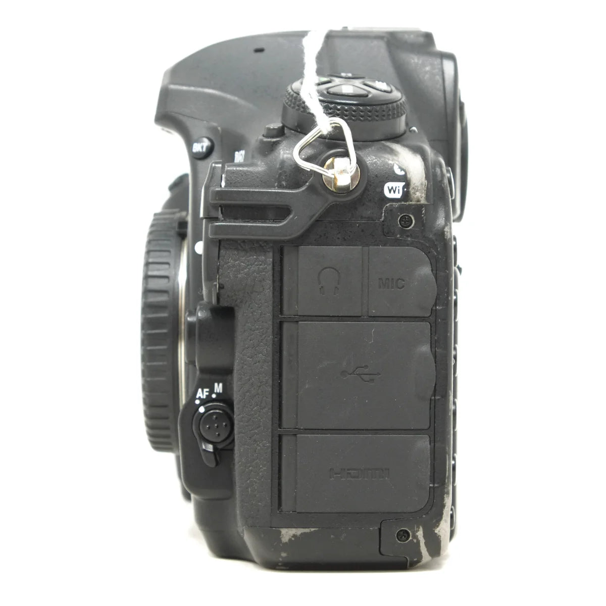 Used Nikon D850 DSLR camera - side angle 
