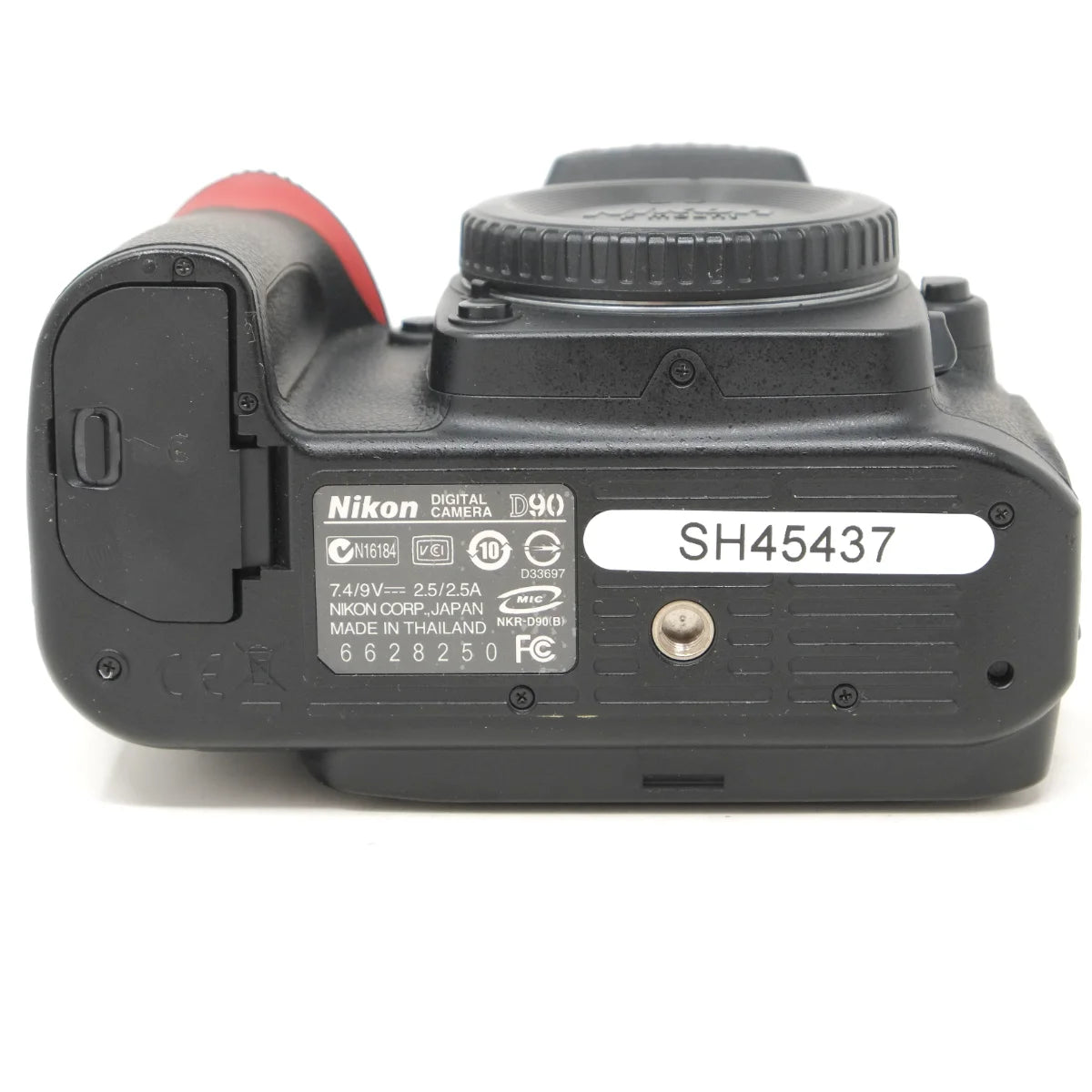 Used Nikon D90 DSLR camera - bottom angle 
