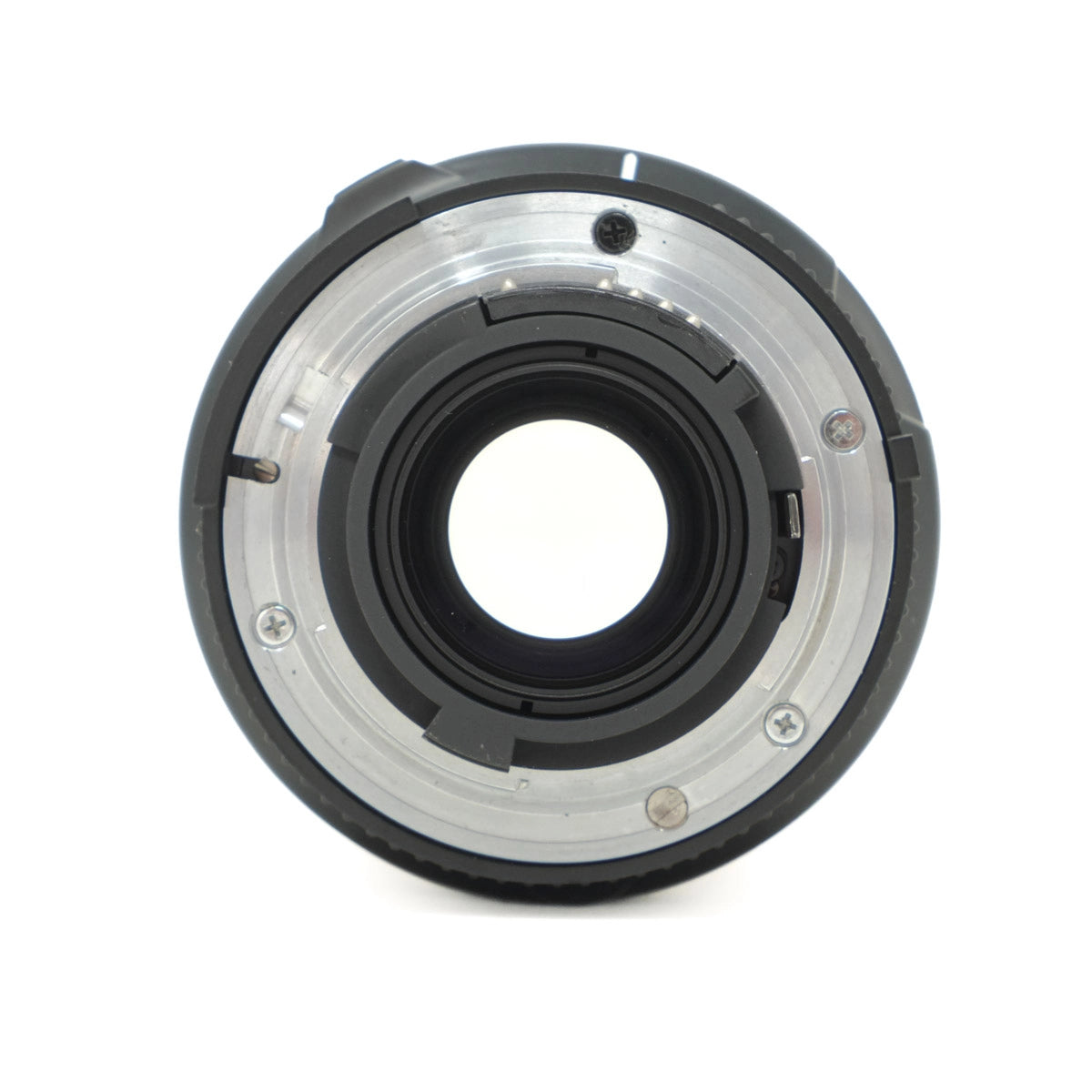 Camera lens mount on a white background