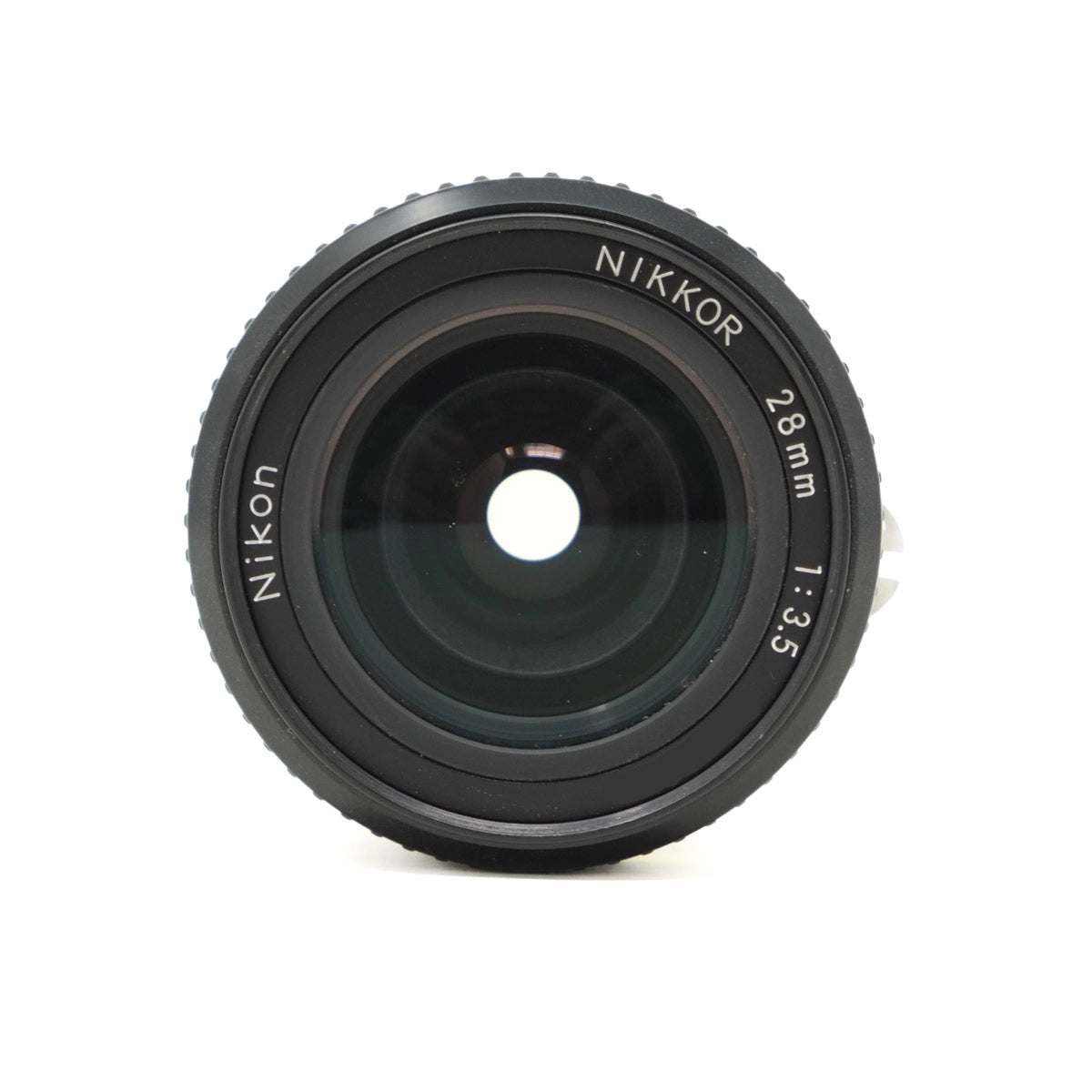 Nikon camera lens on a white background