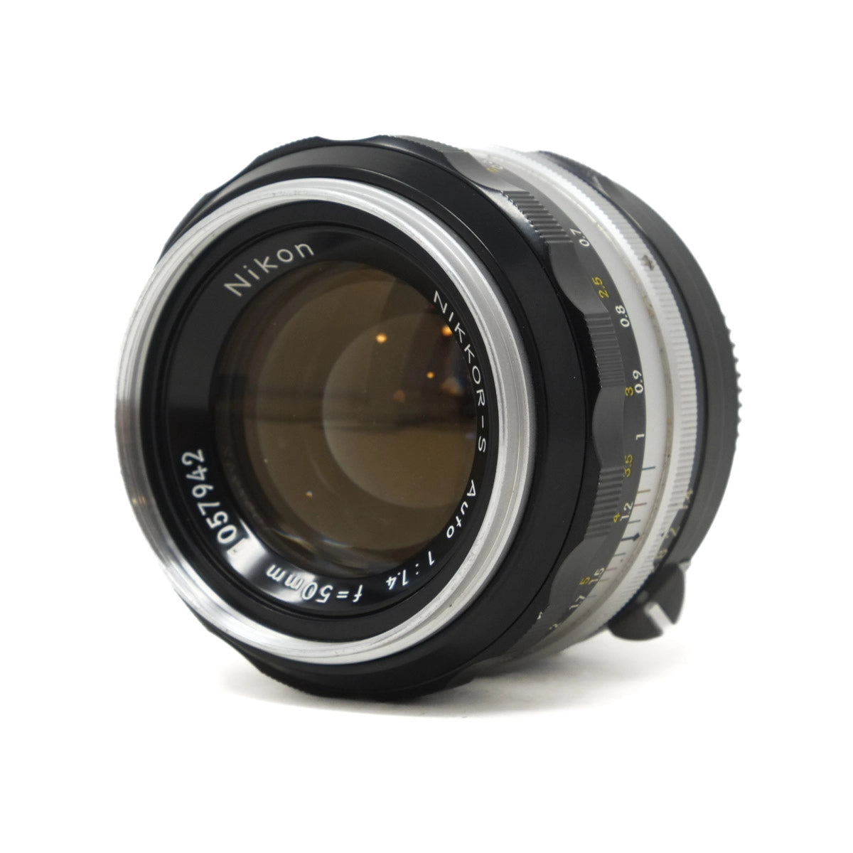 Used Nikon Nikkor-S 50mm F1.4 - Top angle 