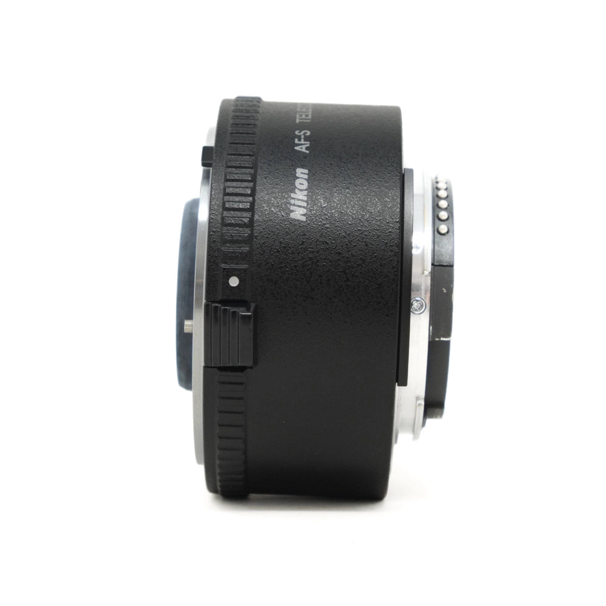 Used Nikon Teleconverter TC-17E II in case - side angle 