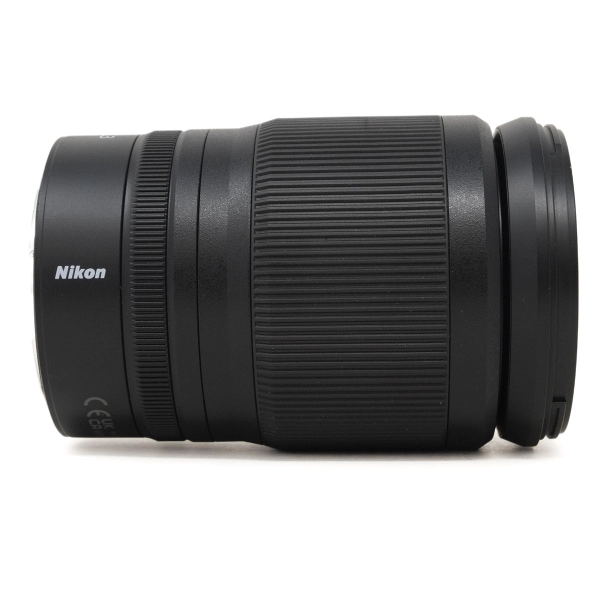 Nikon camera lens on a white background