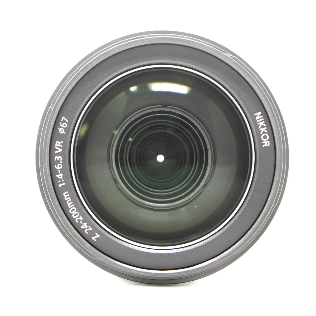 Used Nikon Z 24-200mm F4-6.3 VR Nikkor Lens - top angle 