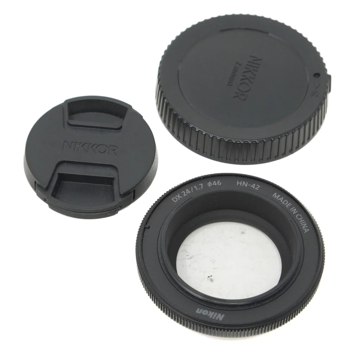 Used Nikon Z 24mm DX f1.7 Lens - both caps and adapter