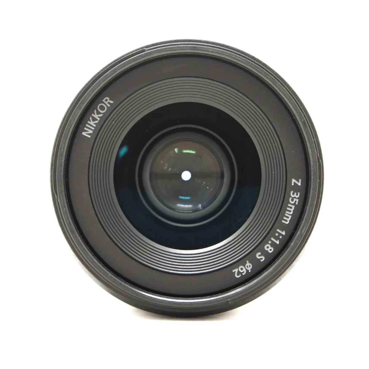 Used Nikon Z 35m F1.8 S lens with Hood - top angle 