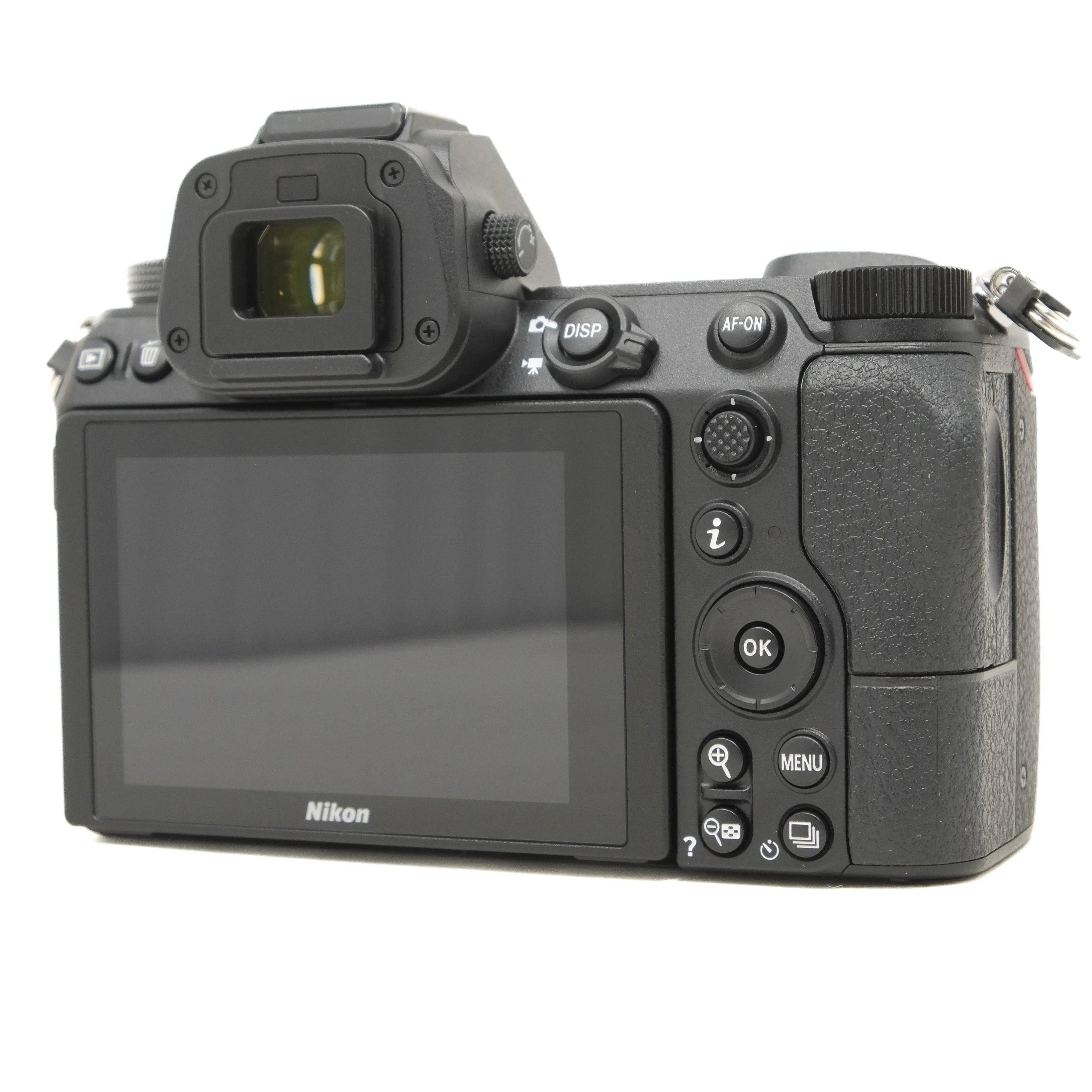 Nikon camera back on a white background