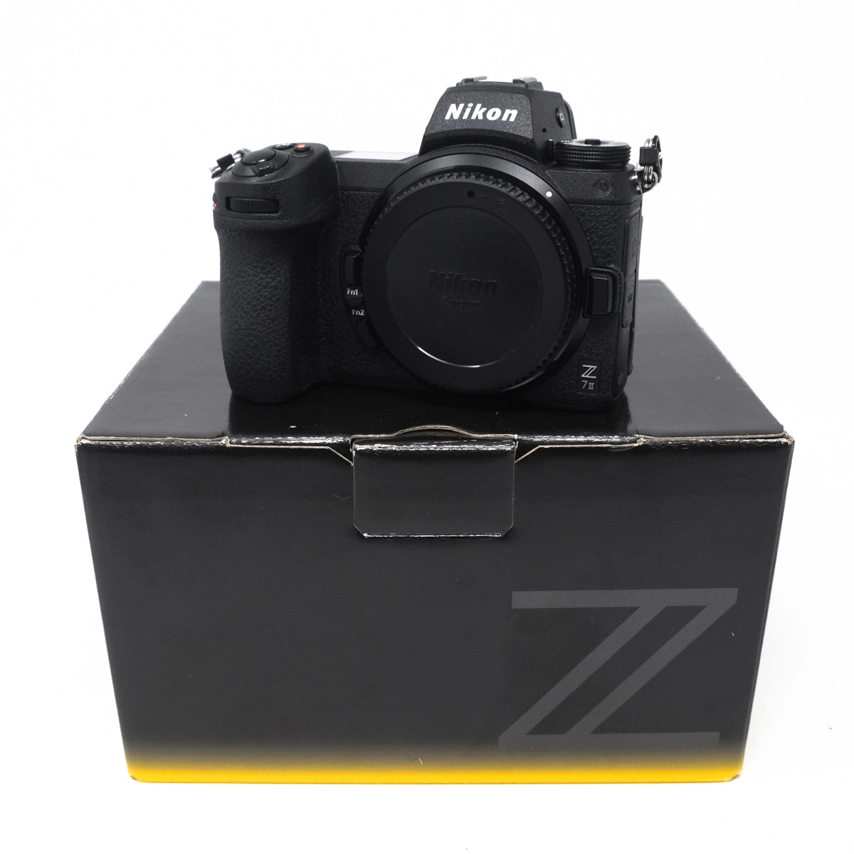 Used Nikon Z7 II Mirrorless Camera Body - Front angle with original box