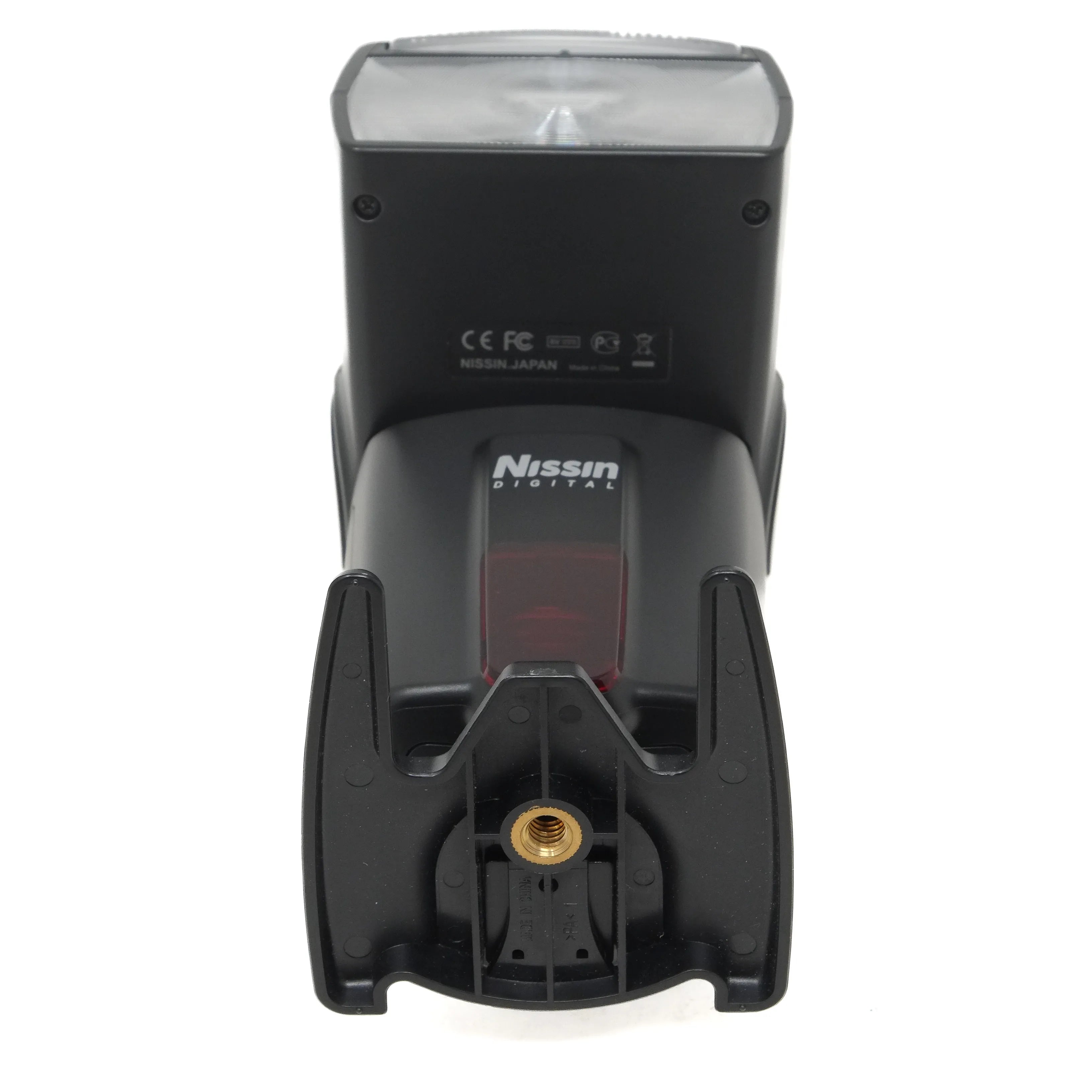 Nissin camera flash on a white background