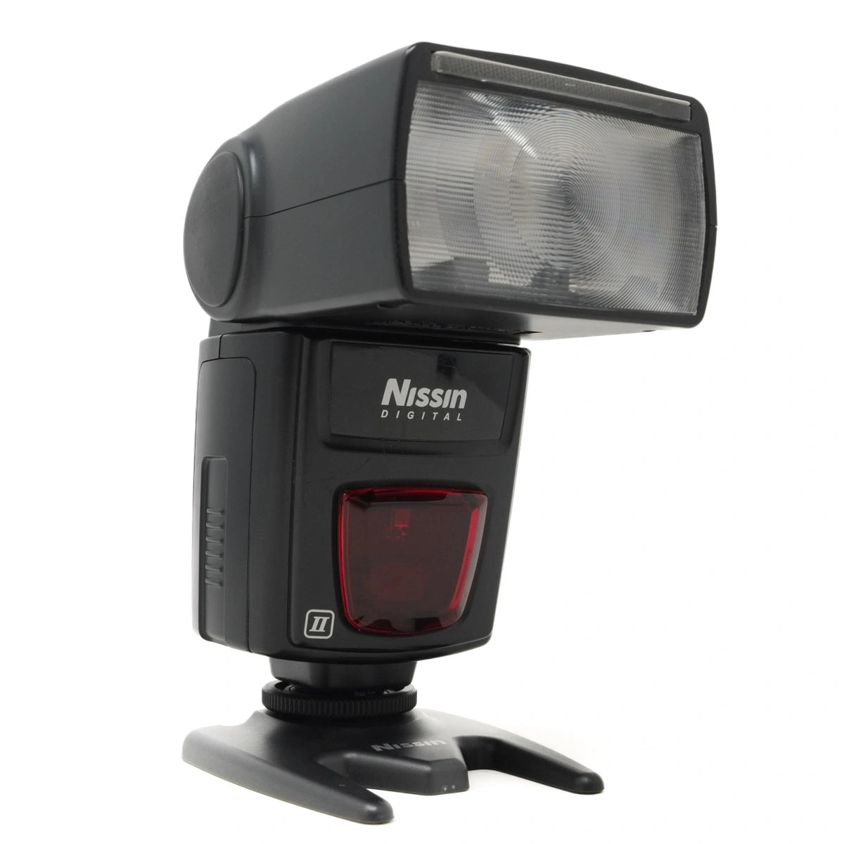 Nissin digital camera flash on a white background