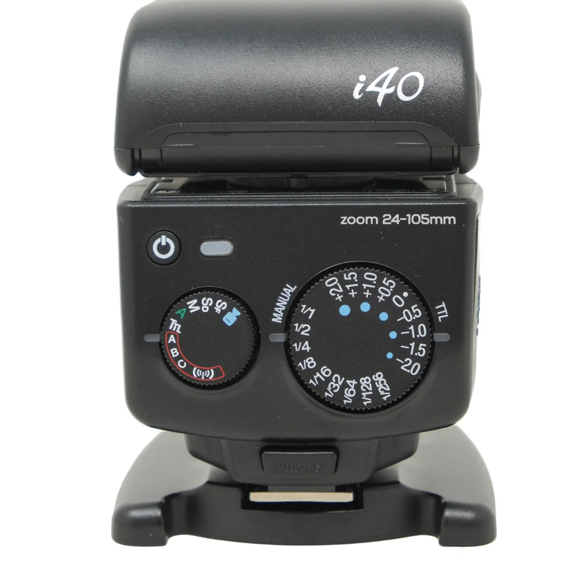 Used Nissin i40 Flash for Canon E-TTL/E-TTL II - back angle 