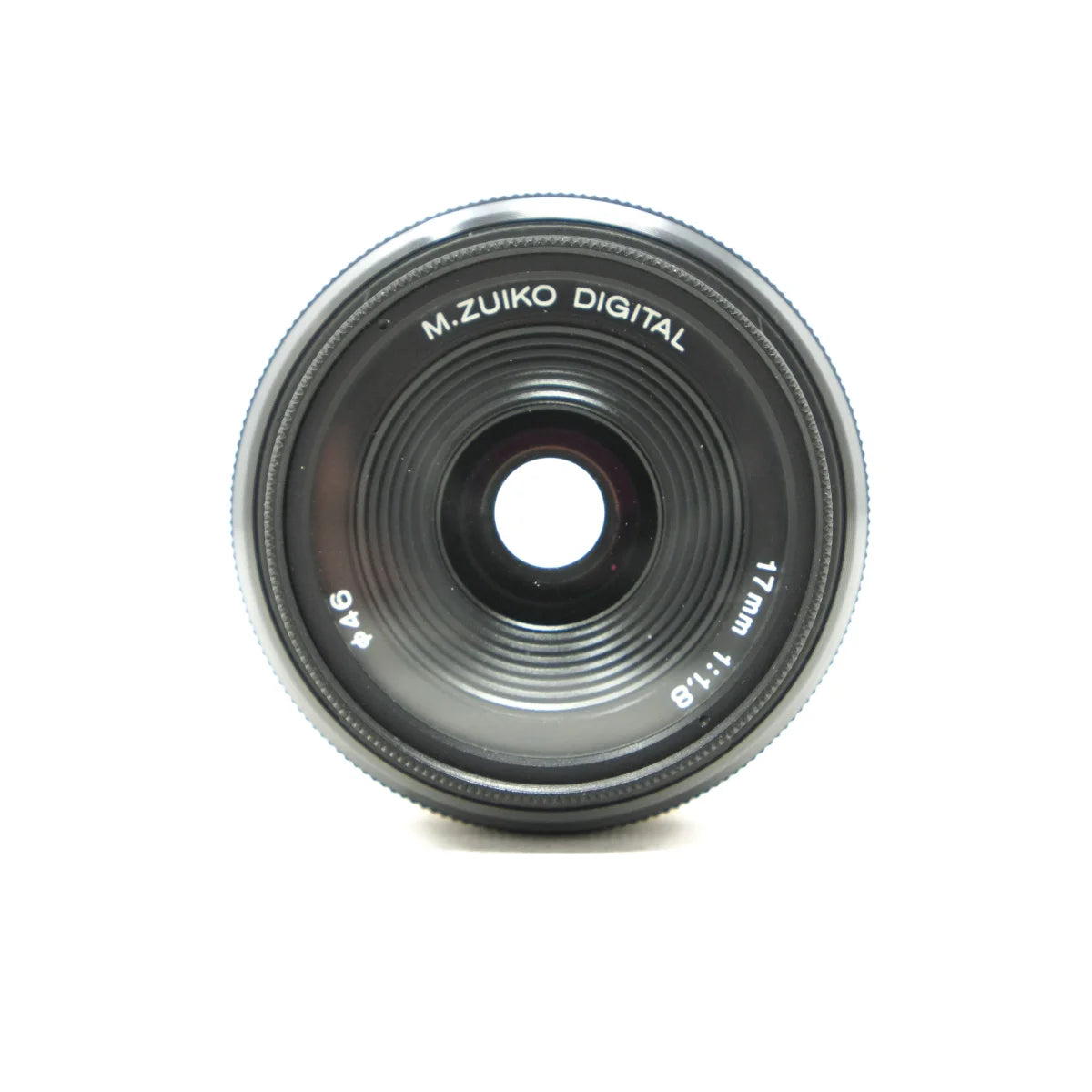 Used OM System 17mm F1.8 II Prime lens - top angle 
