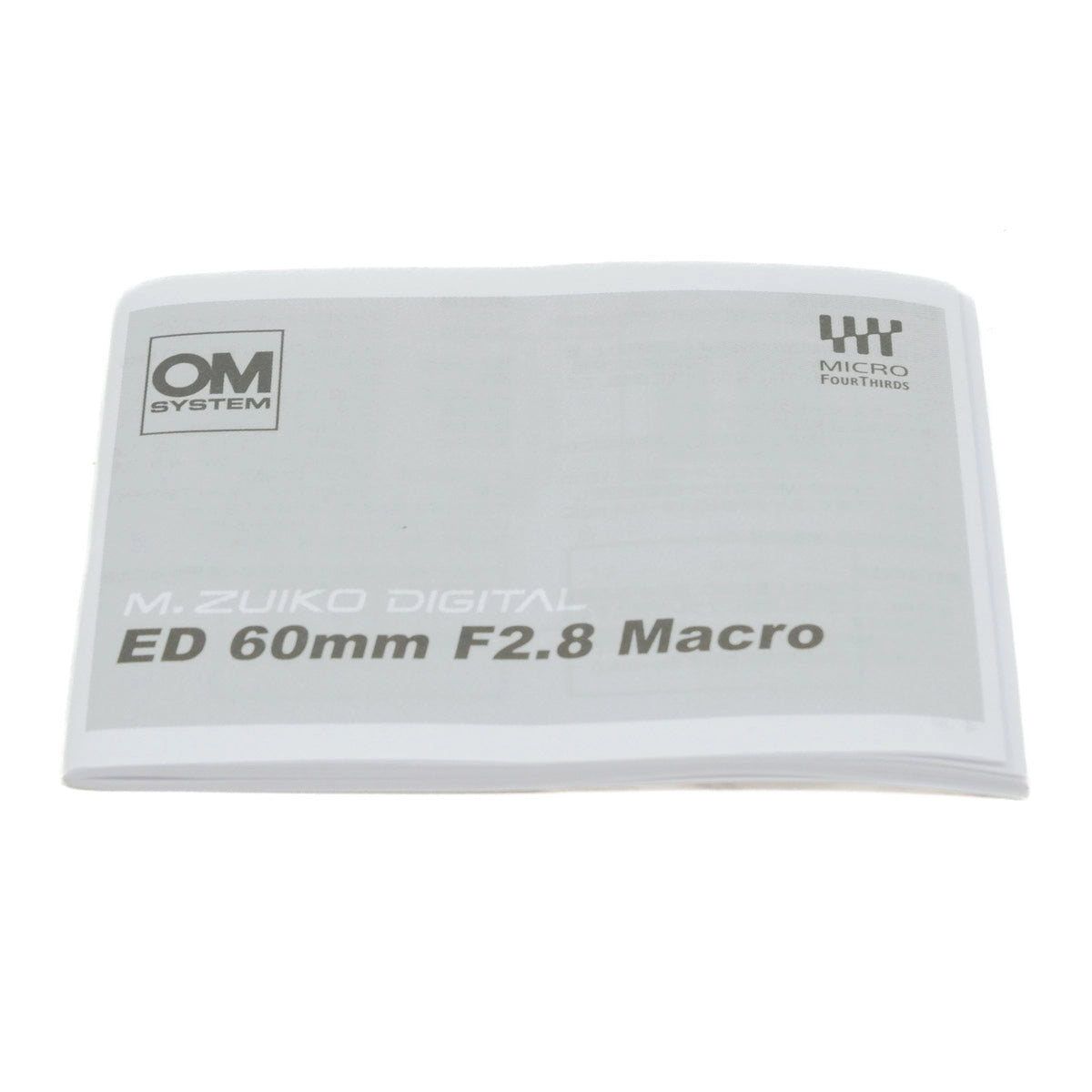 Used OM System 60mm F2.8 M.Zuiko ED Macro Lens - instructions 