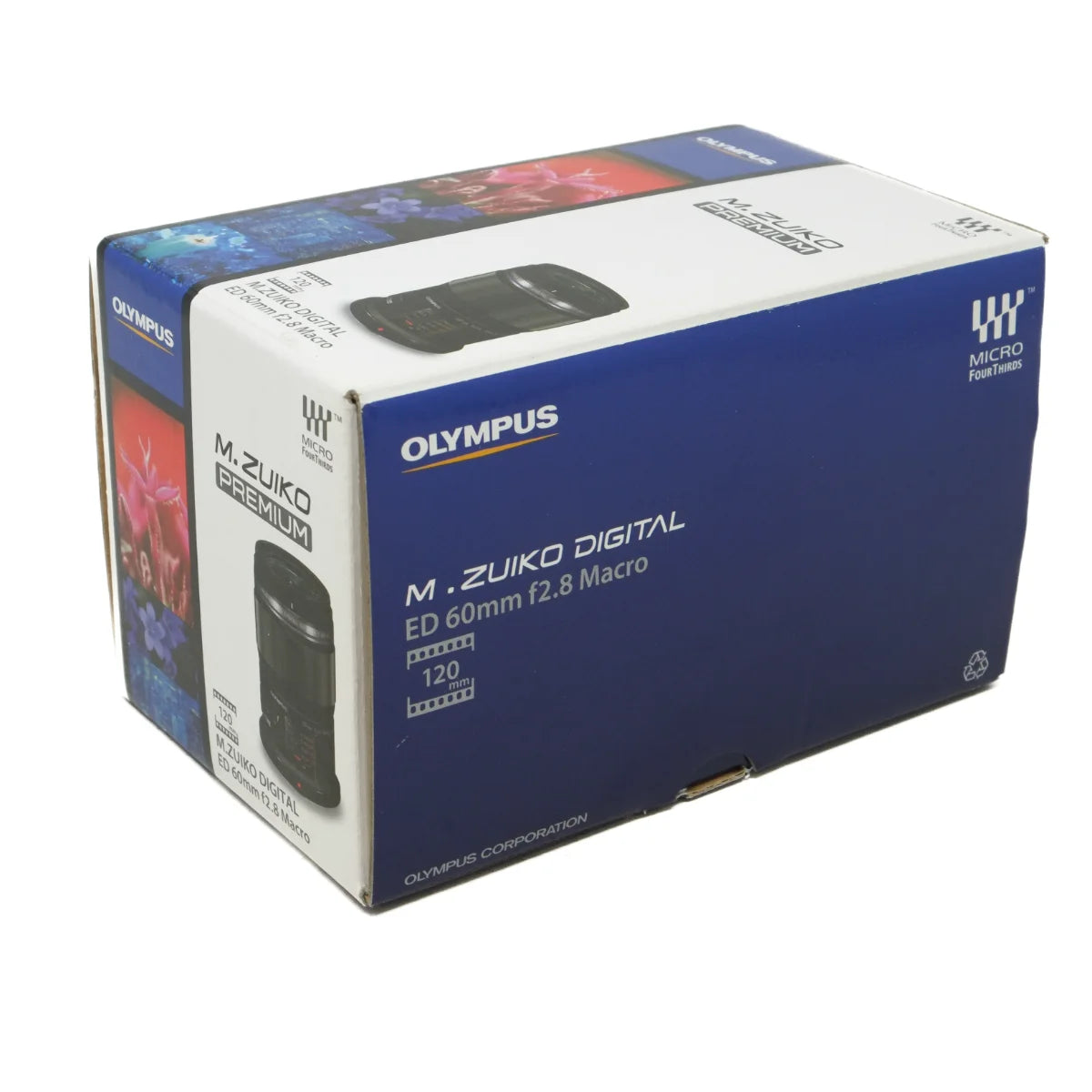 Used OM-System Olympus 60mm F2.8 macro lens MFT - box 