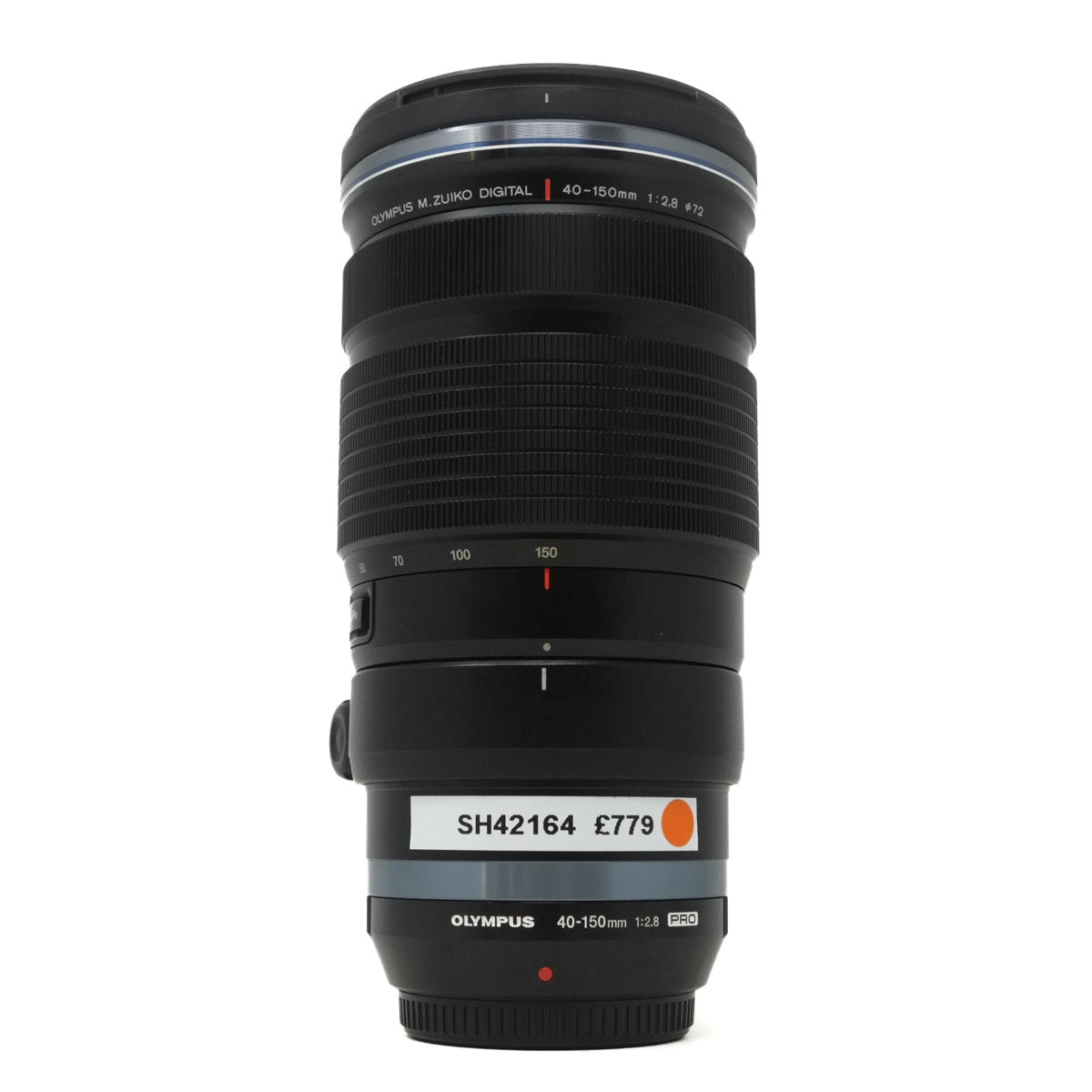 Used Olympus 40-150mm F2.8 PRO Lens - Front angle 