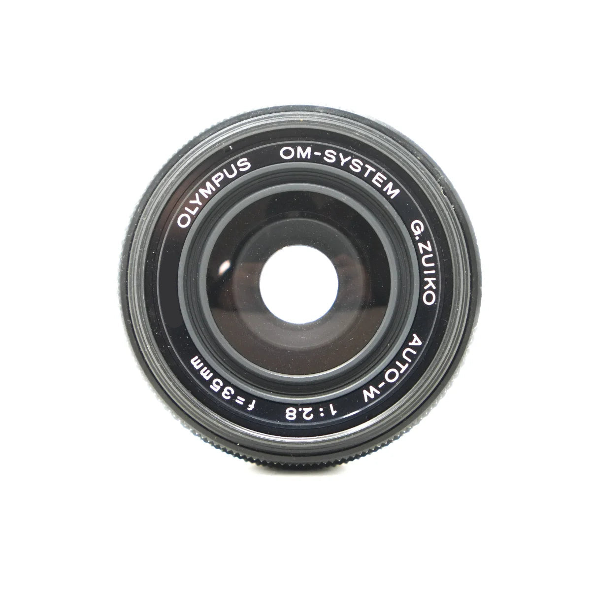 Used Olympus Auto-W 35mm F2.8 Ziko lens - top angle 