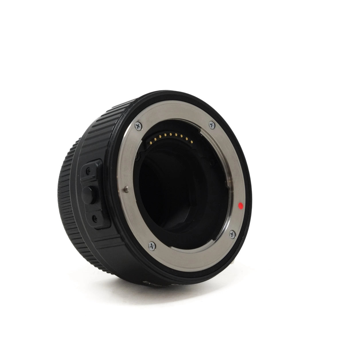 Camera lens adapter on a white background
