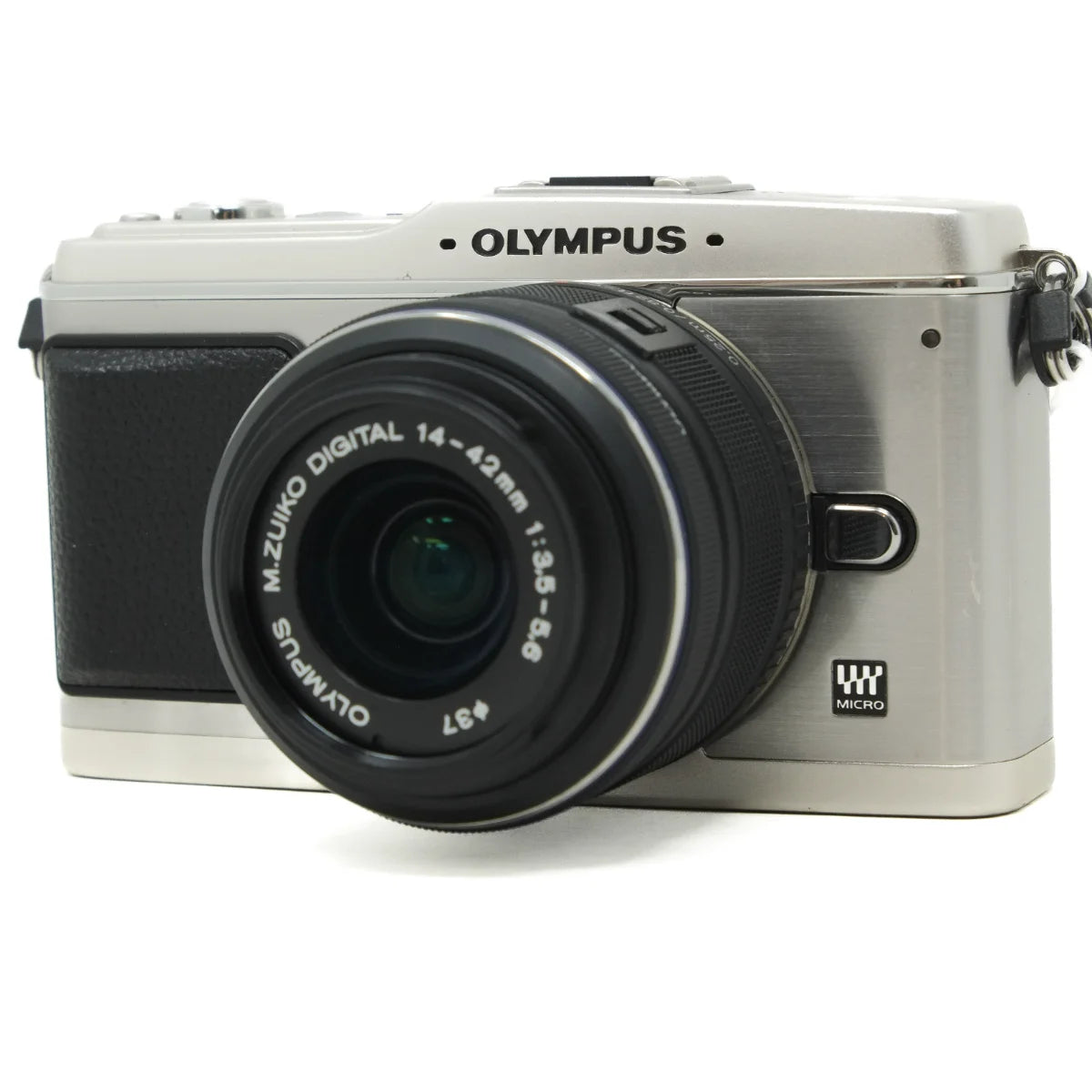 Used Olympus E-P1 with 14-42mm lens - front angle 