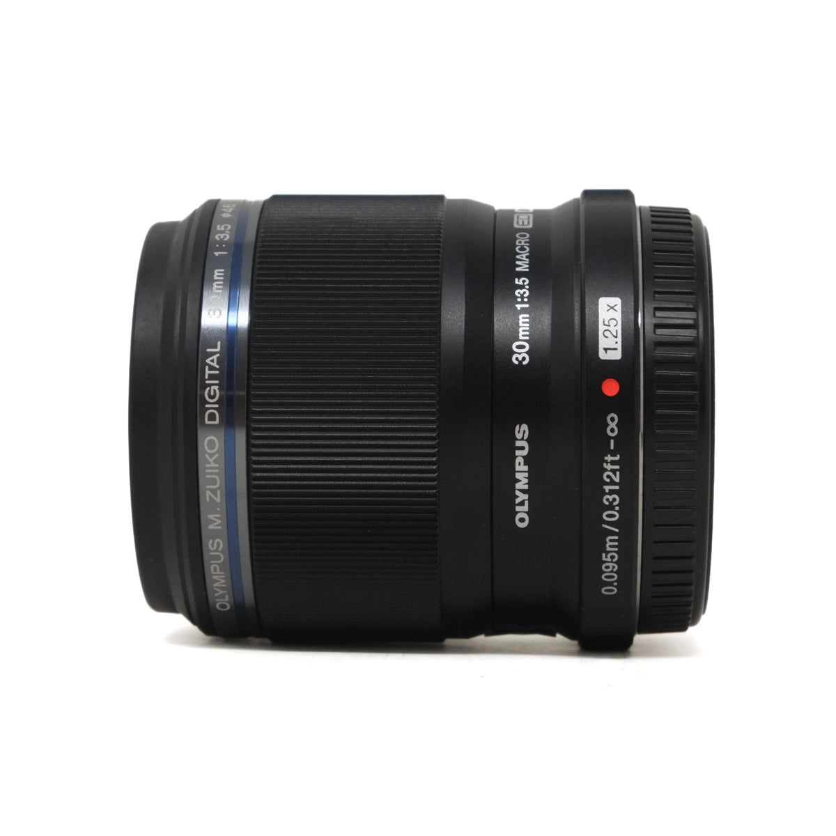 Used Olympus ED 30mm F3.5 Macro Lens - Side angle 