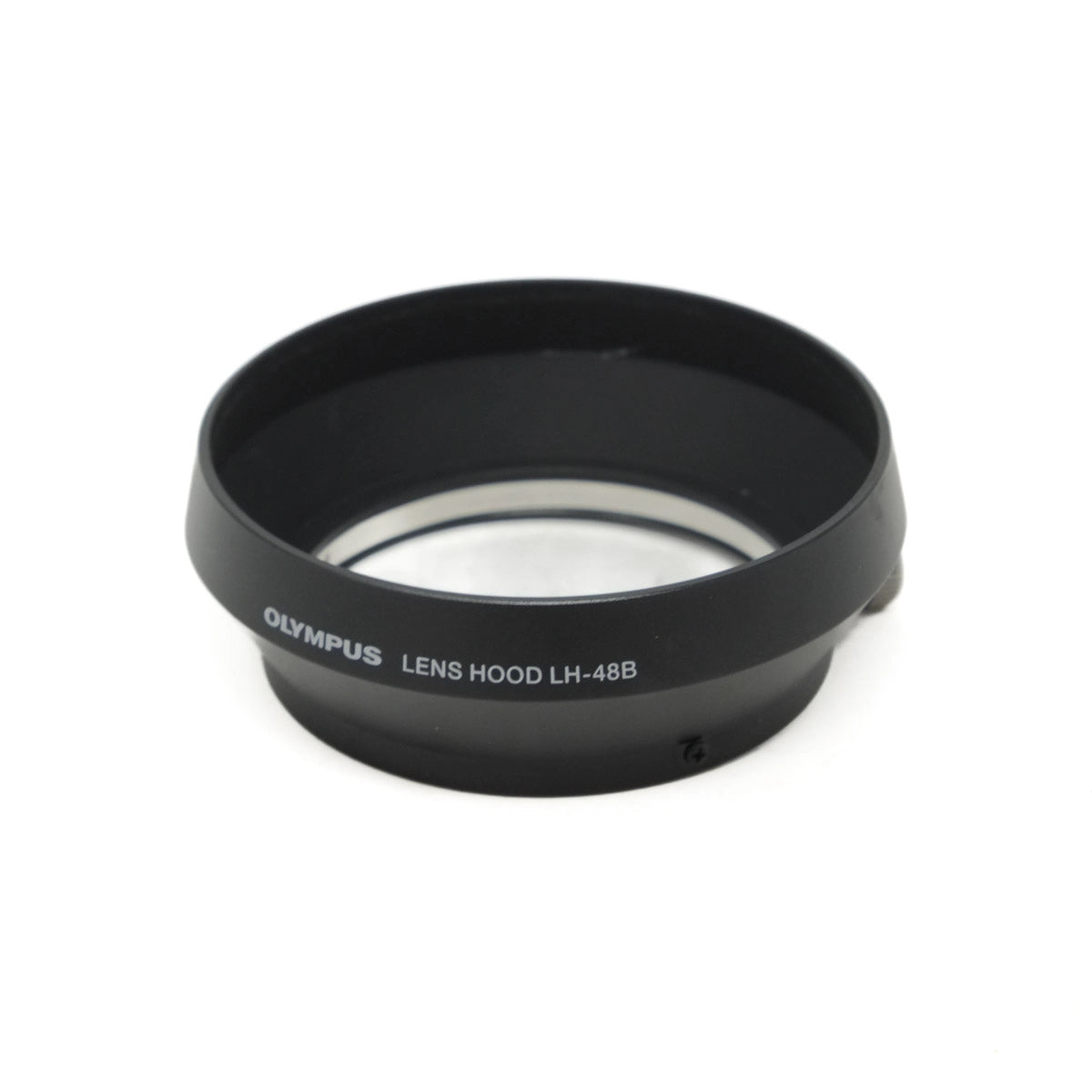 Olympus lens hood LH-48B on a white background