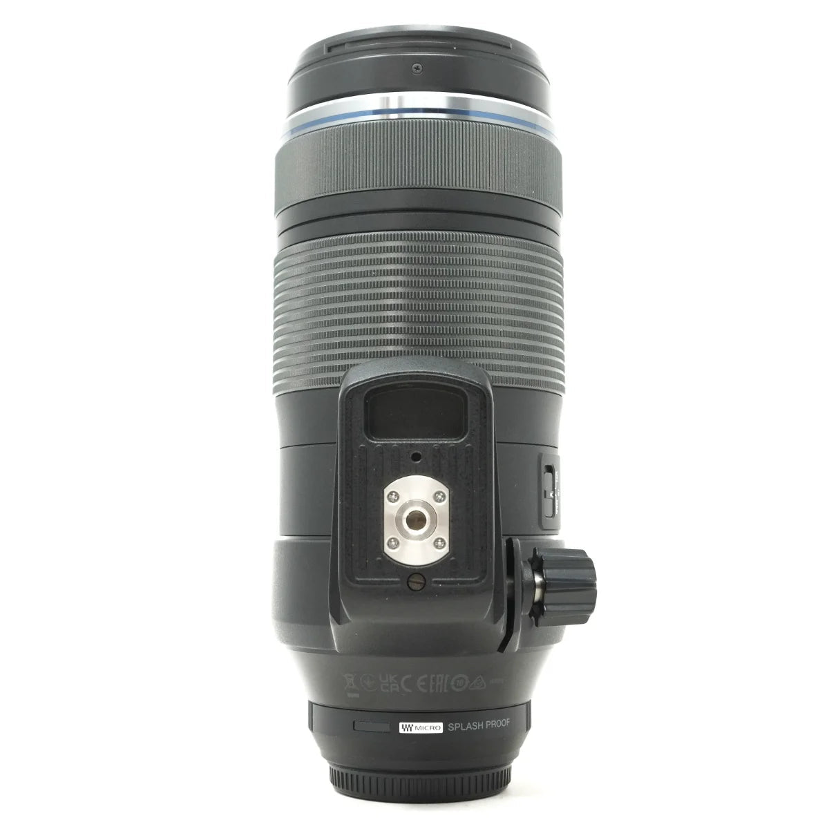 Used Olympus M.Zuiko 100-400mm F5-6.3 IS ED MSC Lens - side angle 