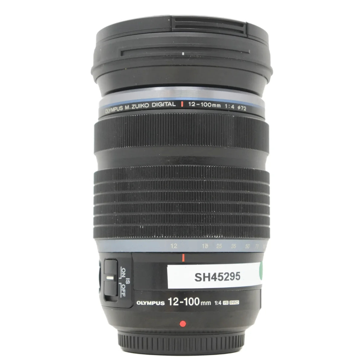 Used Olympus M.Zuiko 12-100mm F4 IS PRO Lens - front angle 