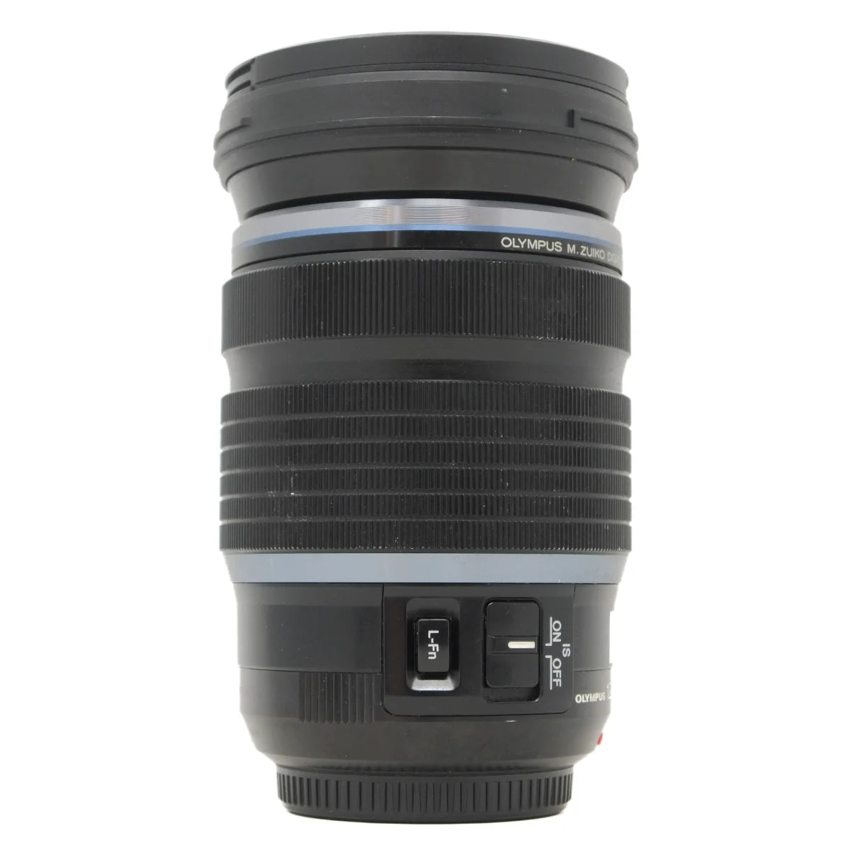 Used Olympus M.Zuiko 12-100mm F4 IS PRO Lens - side angle 