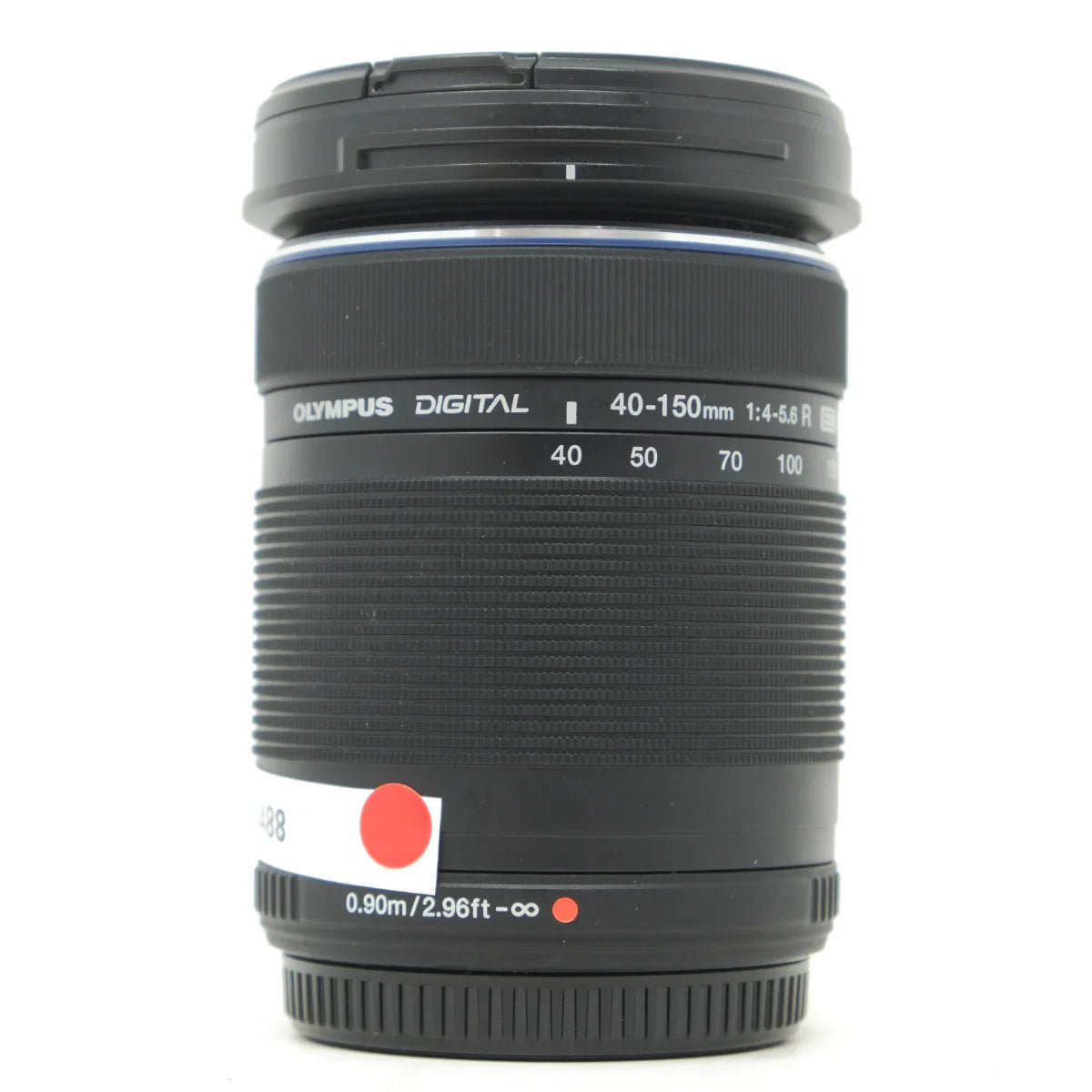 Used Olympus M.Zuiko Digital 40-150mm F4-5.6 MFT lens - front angle 