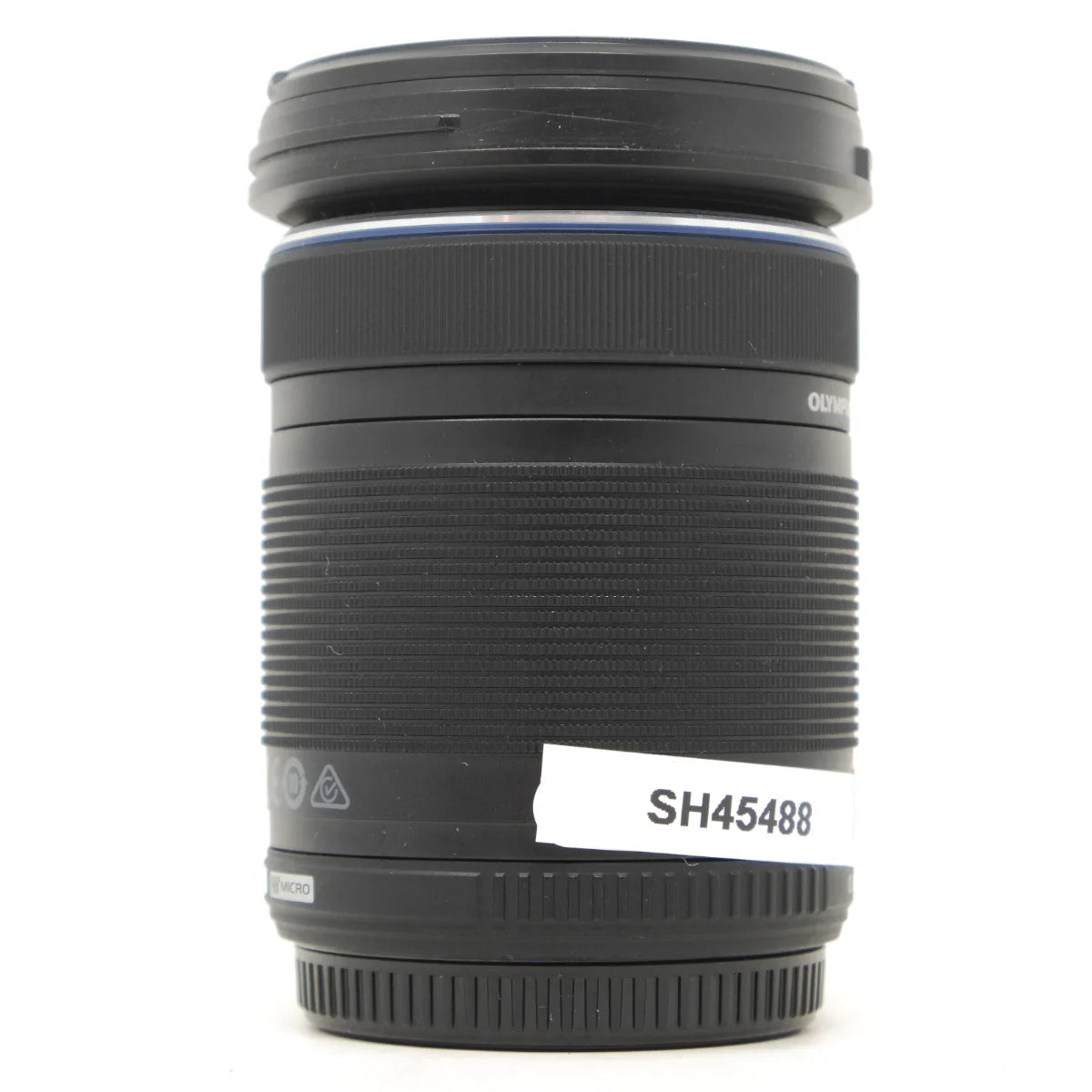 Used Olympus M.Zuiko Digital 40-150mm F4-5.6 MFT lens - side angle 