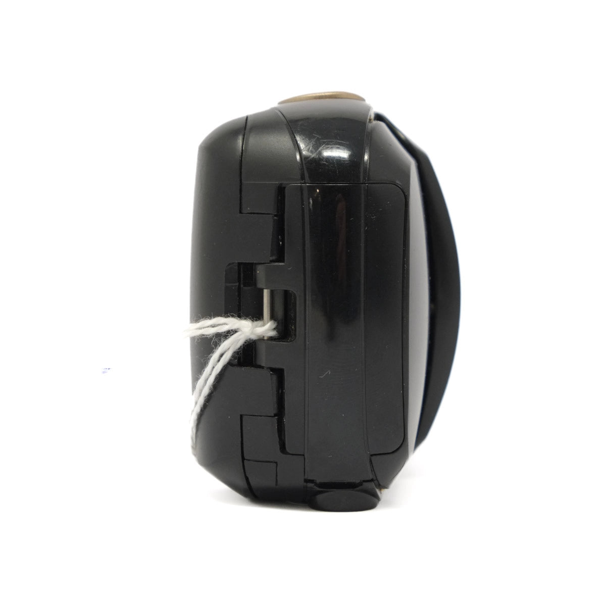 Black electronic device on a white background