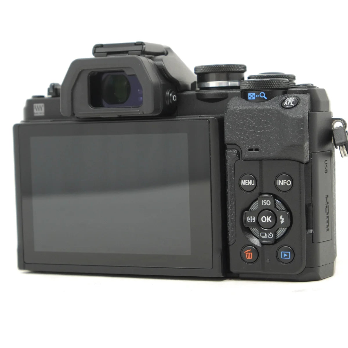 Used Olympus OM-D E-M10 Mark IV with 14-42 EZ - back angle 